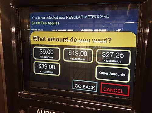 Choose amount