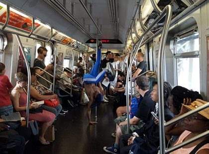 Showtime on the Q train