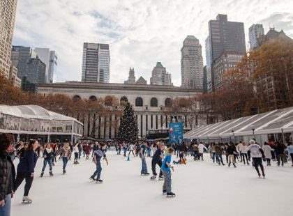 Bryant Park in winter