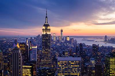 Sunset view from Top of the Rock