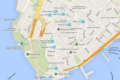 Map of Downtown Manhattan